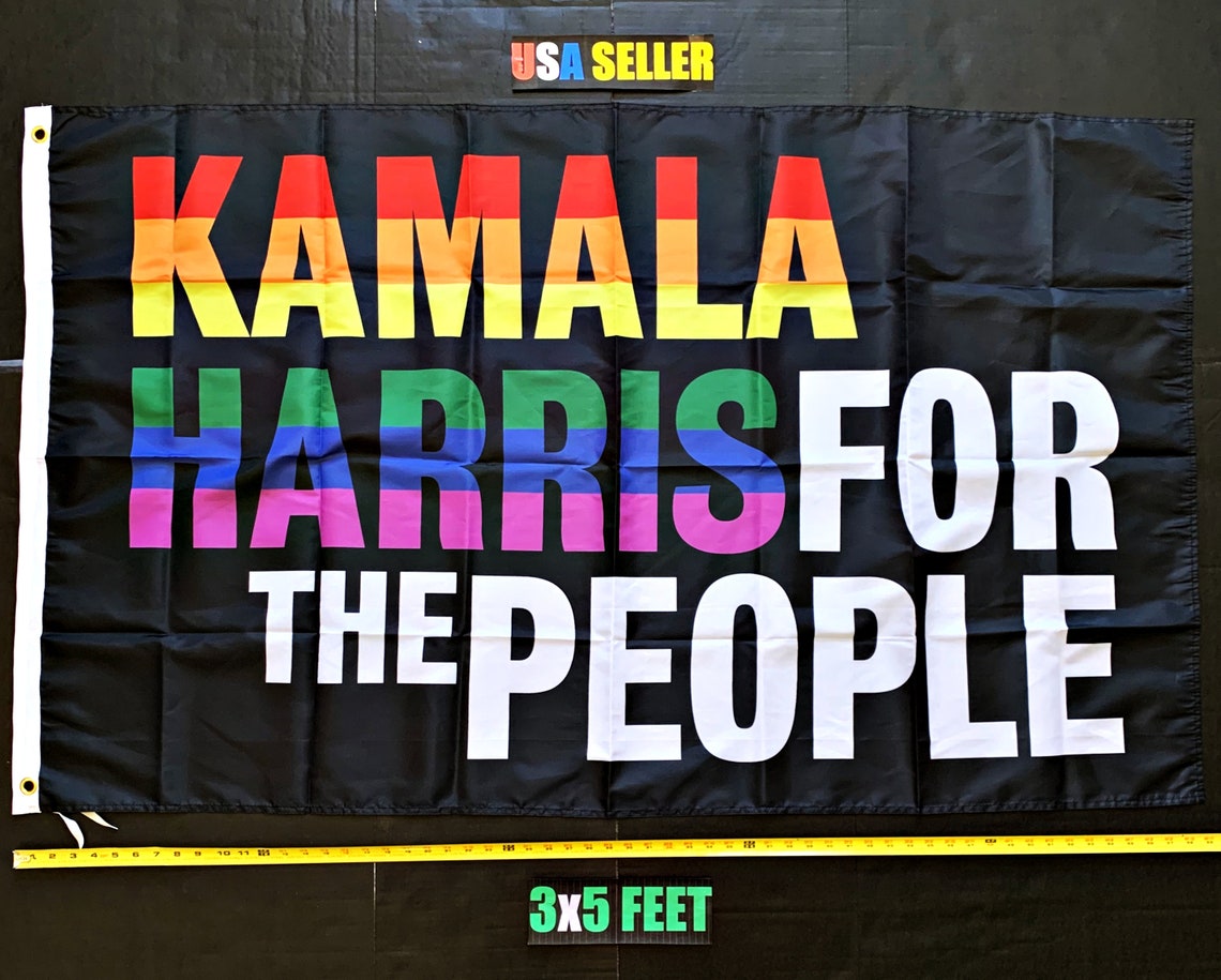 Kamala Harris Flag FREE SHIPPING Biden 2024 Democrat LGBTQ Etsy