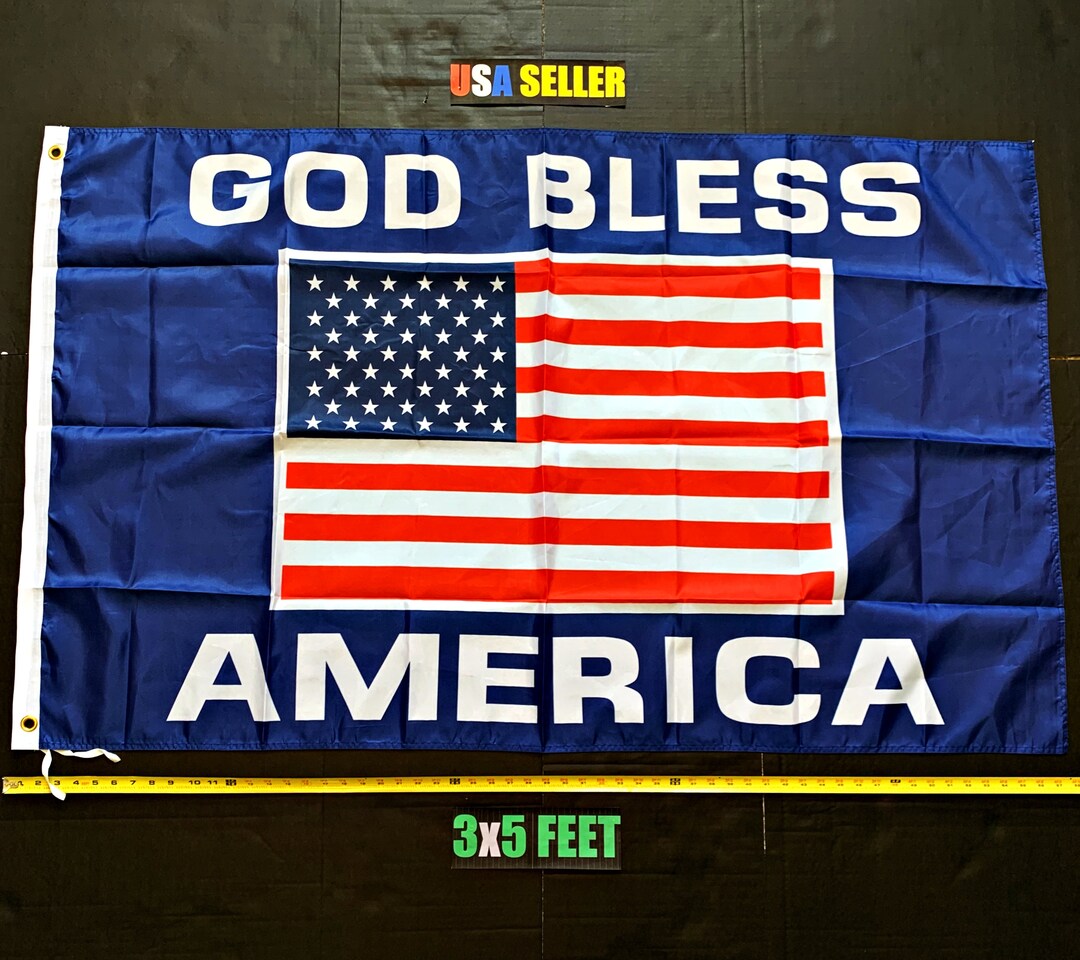 Donald Trump 2024 3x5 FT Flag - God Bless USA - Don Jr & Ivanka Sign - Red, White & Blue