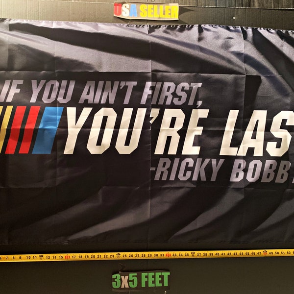 Shake N Bake Flag FREE SHIPPING If You Ain't First Your Last RBB Checkered Racing Chevy Nascar Sprint Cars World of Outlaws Poster Sign 3x5'