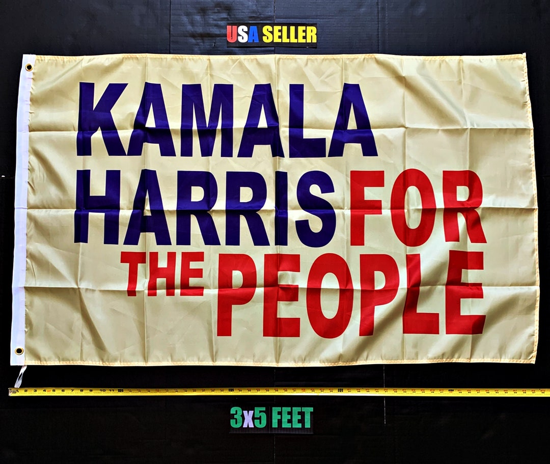 Kamala Harris Flag FREE SHIPPING Biden 2024 Democrat LGBTQ Yellow for