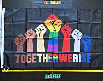 Together We Rise Black Lives Matter Native American Garden Welcome Flag Together We Rise Black Lives Matter Native American Garden Welcome Flag