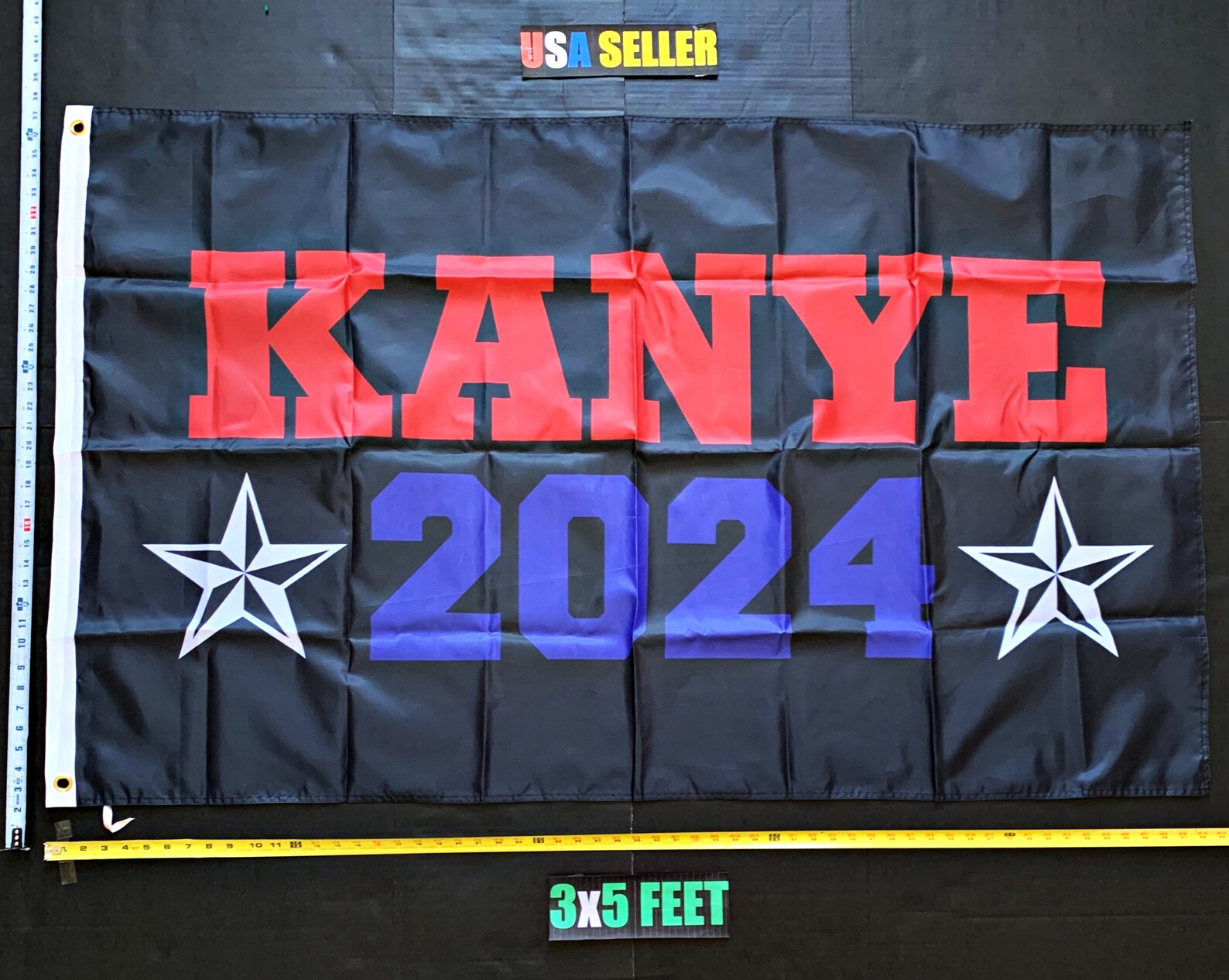 Kanye West Flag FREE SHIPPING Biden Harris 2024 Democrat LGBTQ Usa Yang