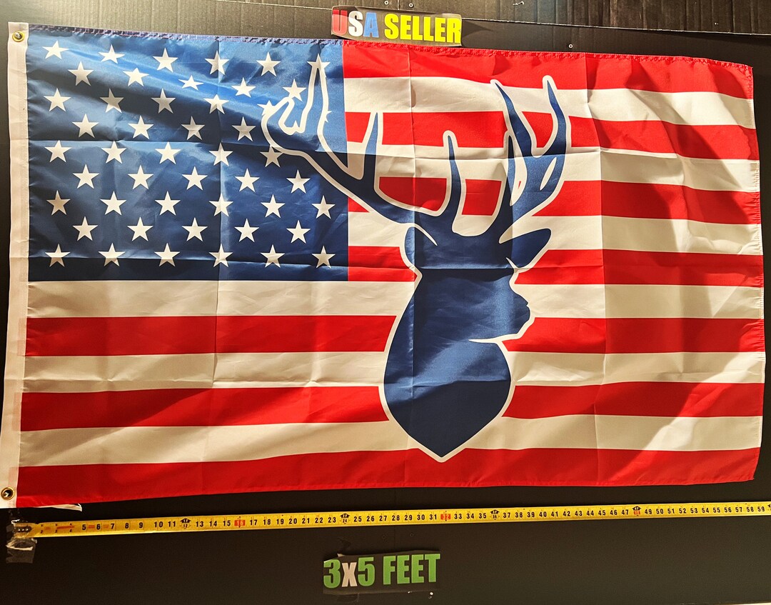 Hunting Flag FREE SHIPPING Deer Antler Flag Turkey Outdoors Fishing Deer America Army Navy Air