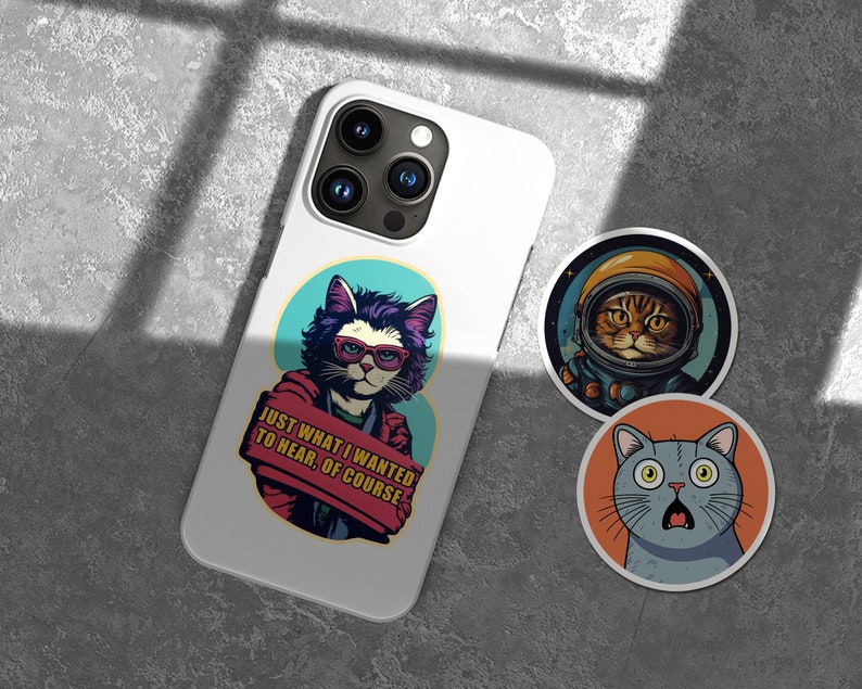 Cat Lovers Bundle, 100 Stickers PNG, Cat Lady Gift, Sticker Pack Varied ...