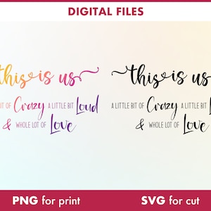 Das sind wir SVG, ein bisschen verrückt, ein bisschen Loud & ganz viel Liebe, Wand Kunst Dekor svg, Line Art Design, home Sublimation Design