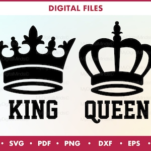 Królewska korona Królowa korona SVG, sylwetka korony SVG, Czarny mężczyzna korona SVG, Afro SVG, Dope SVG, Czarna kobieta SVG, Król SVG, Królowa Króla Korona