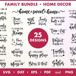Familie SVG Bundle, Wohnkultur svg, Willkommen SVG, Familie Zitate SVG, rustikales Bauernhaus Zeichen, Bauernhaus Zitat, Familie Zeichen, geschnitten Datei Cricut