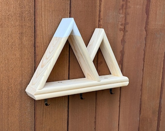 Entryway Key Holder, Mountain Key Holder, Key Holder for Wall, Rustic Decor, Unique Entryway Organizer