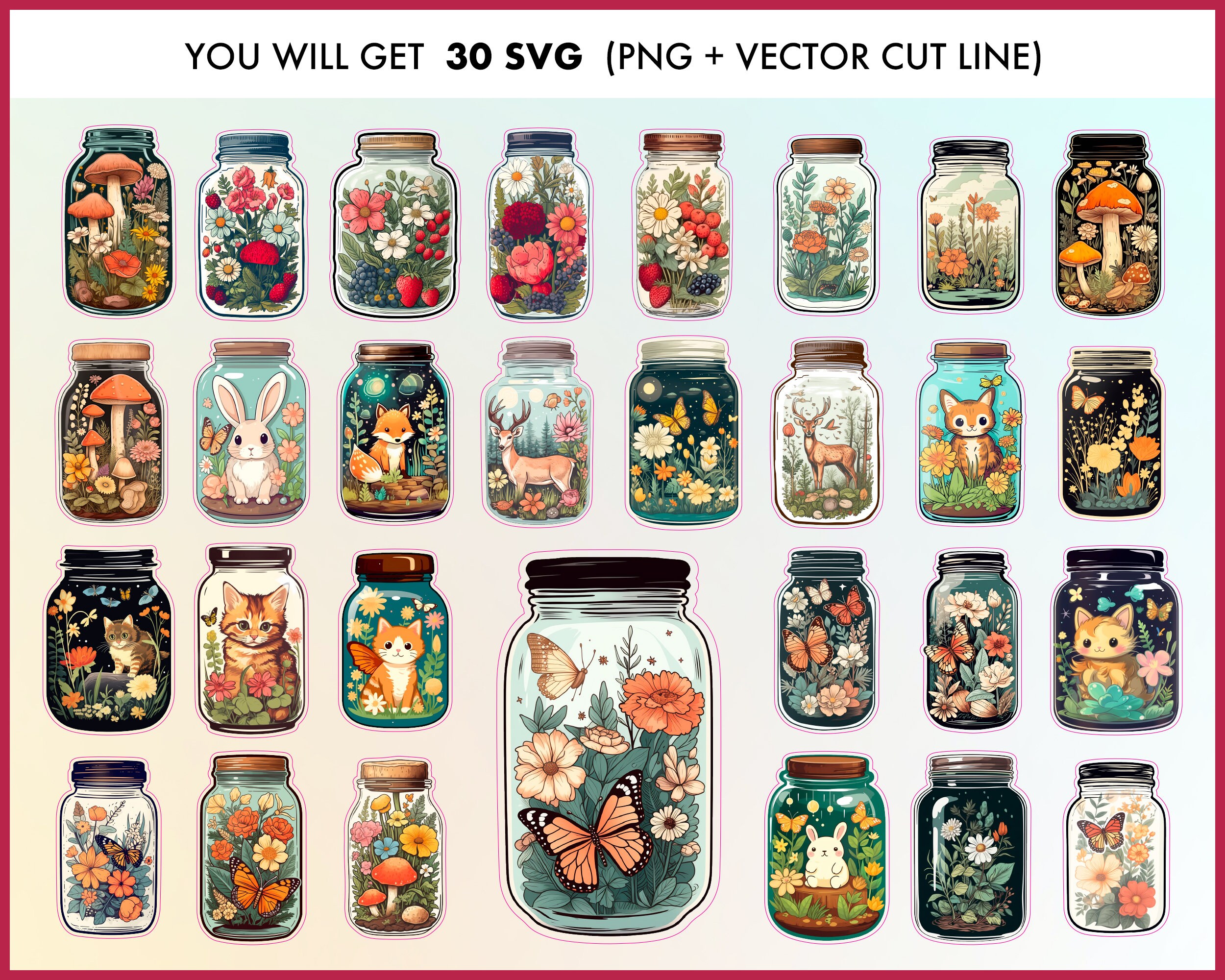 Sticker Pack PNG - Ecosystem in Jar, Stickers Flowers Png, Nature Lover ...