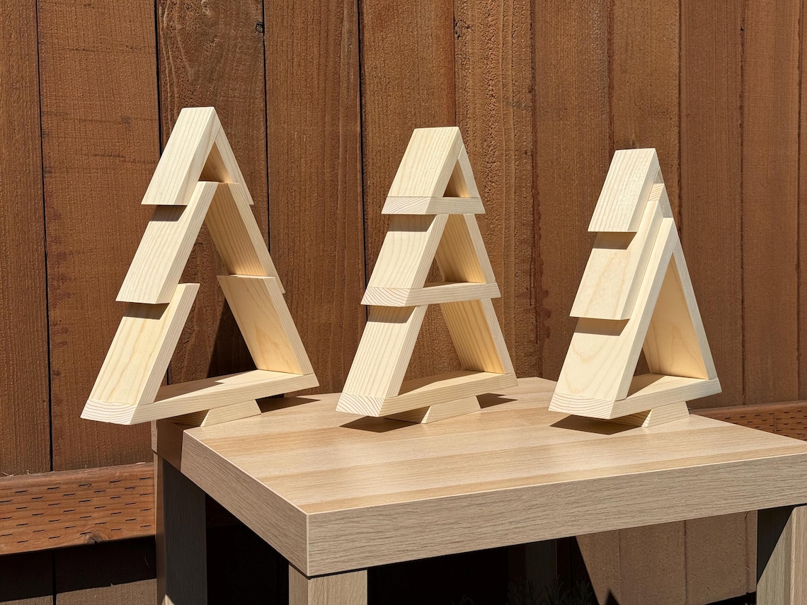 Task Wood Tree DIY Set of 3 Minimalist Holiday Trees Woodworking Plans (PDF Download ...