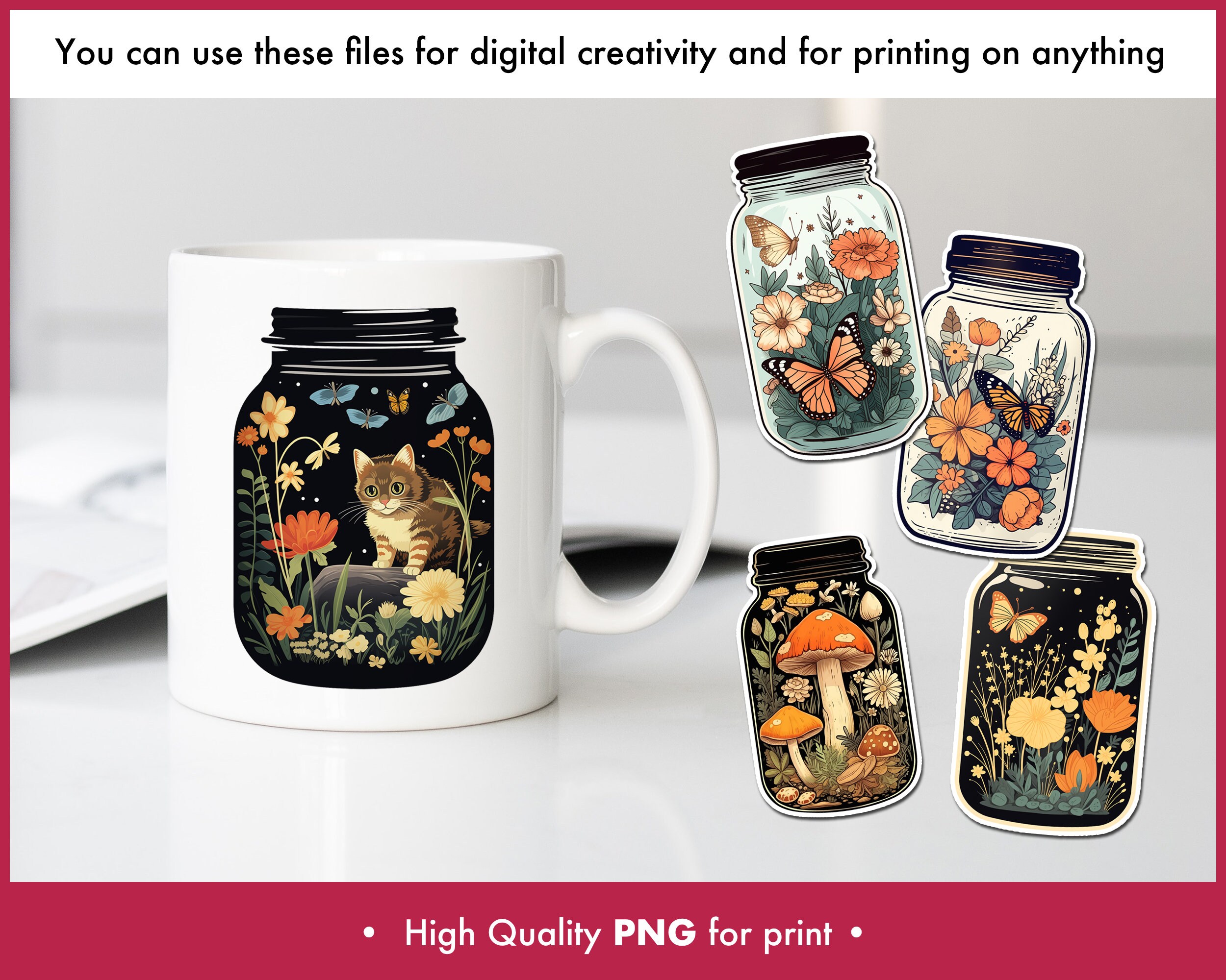 Sticker Pack PNG - Ecosystem in Jar, Stickers Flowers Png, Nature Lover ...