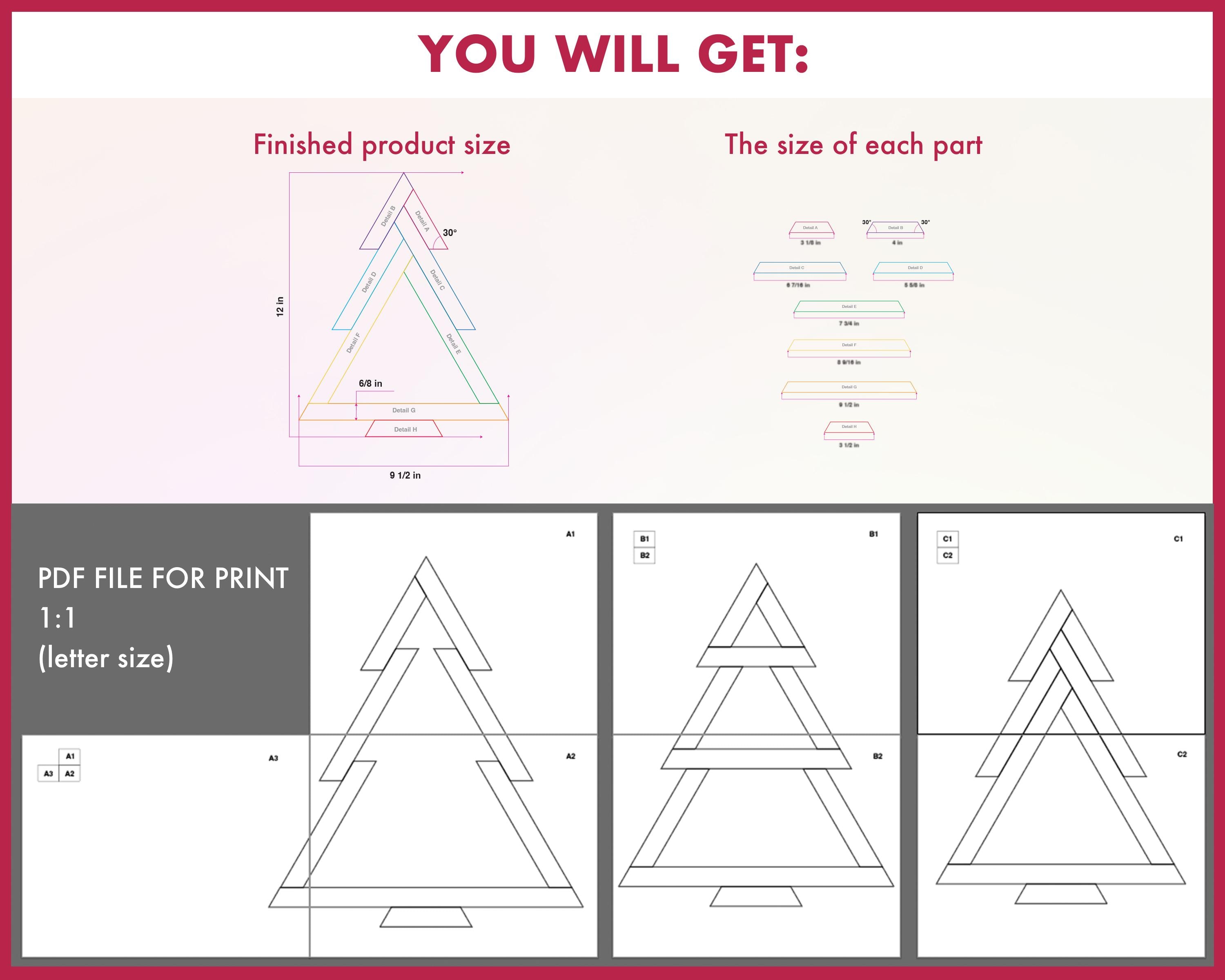 DIY Set of 3 Minimalist Holiday Trees Woodworking Plans (PDF Download) - Etsy