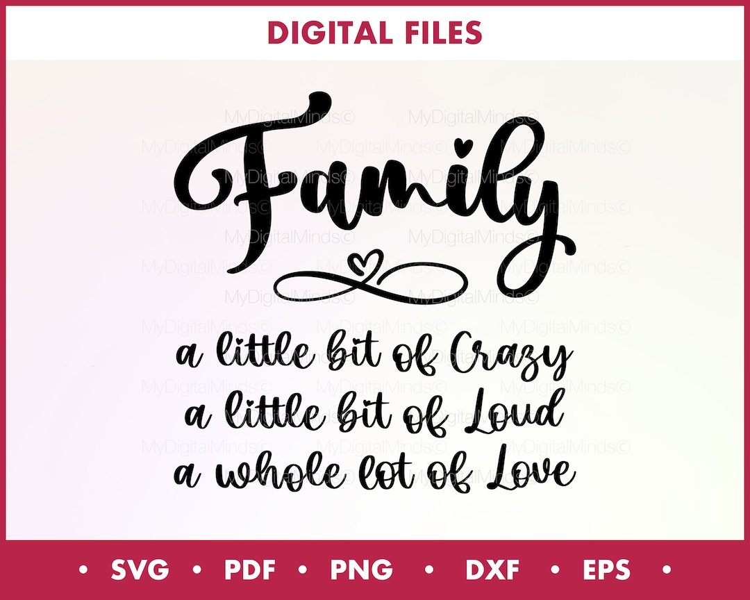 Family A Little Bit Of Crazy SVG Wall Decor Family SVG Cut File family-a-little-bit-of-crazy-svg-wall-decor-family-svg-cut-file
