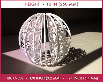 Wooden Lamp File for laser, laser cut pendant light, digital file for hanging lamp, laser cut plywood, Vintage Wooden Lamp
