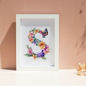 Hello Spring Floral Alphabet, Letter Watercolor Flower, Alphabet ...