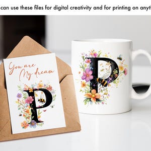 Hello Spring Floral Alphabets, Letter Watercolor Flower, Alphabet ...