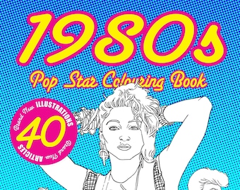1980s Pop Star Colouring Book - digital download
