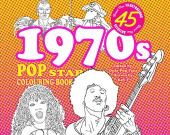 1970s Pop Star Colouring Book - digital download
