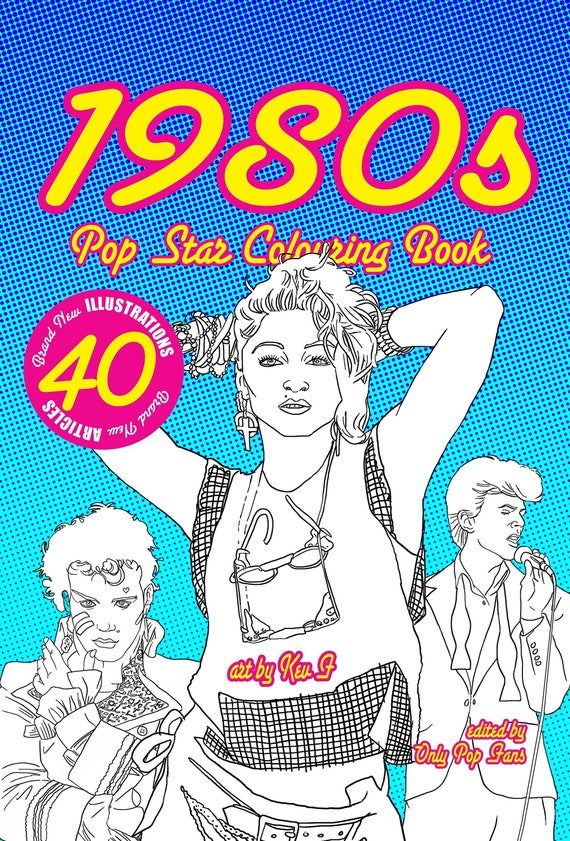 1980s Pop Star Colouring Book - digital download