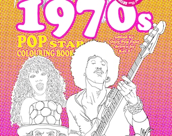 1970s Pop Star Colouring Book
