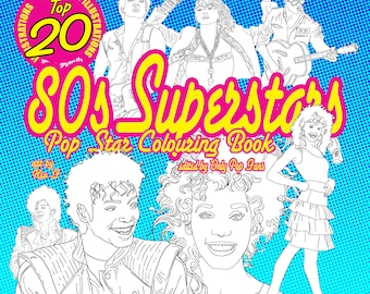 80s Superstars Colouring Book - digital