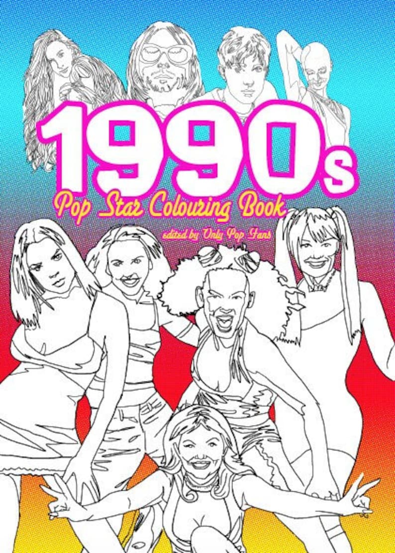 1990sPop Star Colouring Book signed image 1