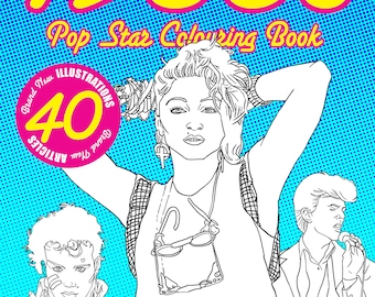 1980s Pop Star Colouring Book