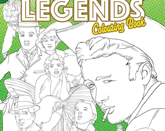 Hollywood Legends Colouring Book - signed by the artist