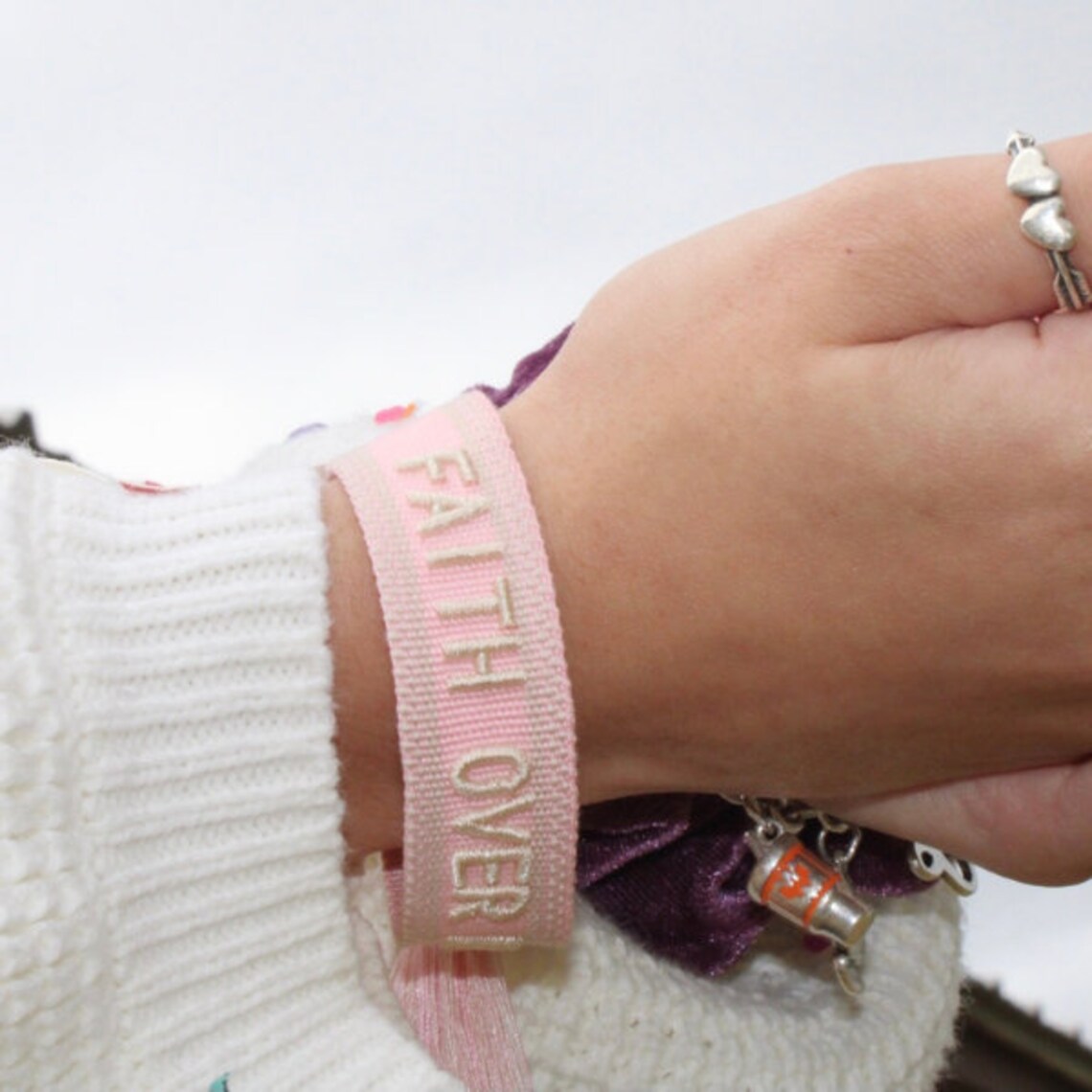 FAITH OVER FEAR Bracelet Etsy