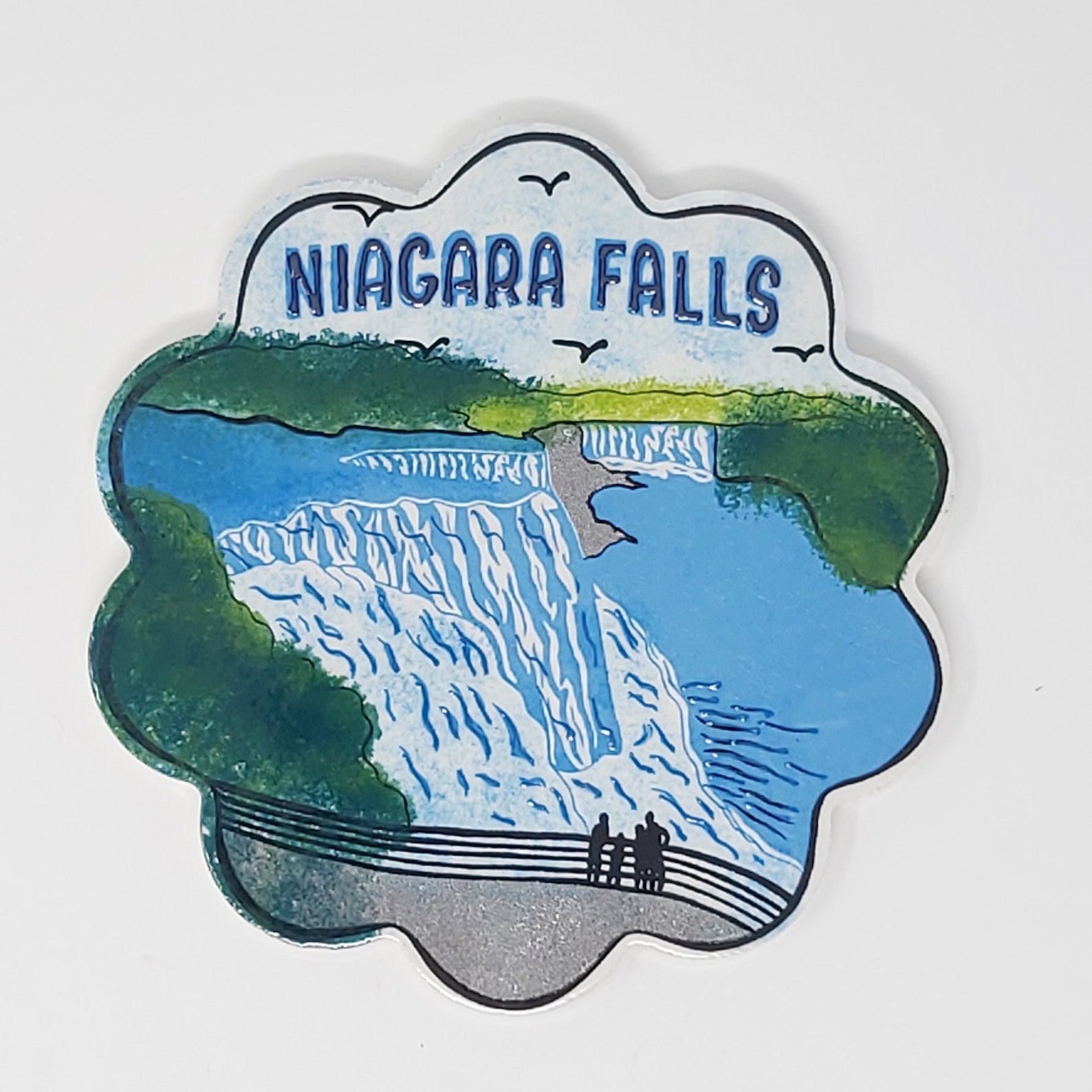 Handmade Canada and Niagara Falls Plate 2 Pieces Special Etsy