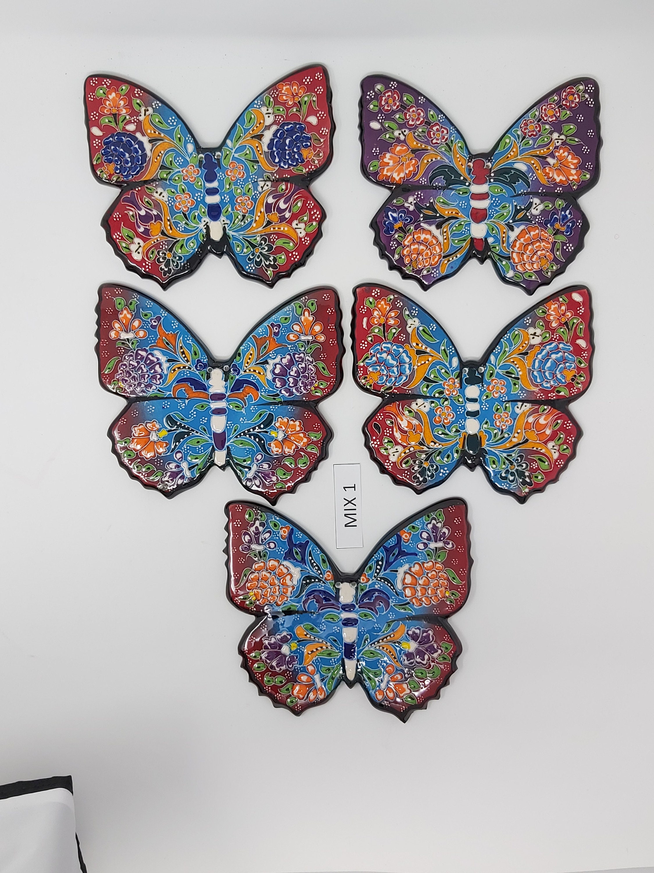 Ceramic butterfly handpainted handpainted wall decoration Etsy