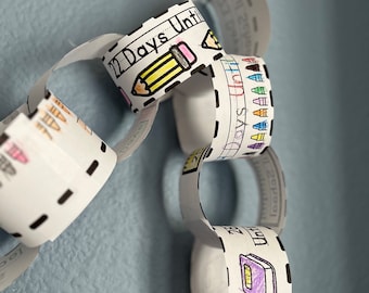 PRINTABLE School Countdown Chain