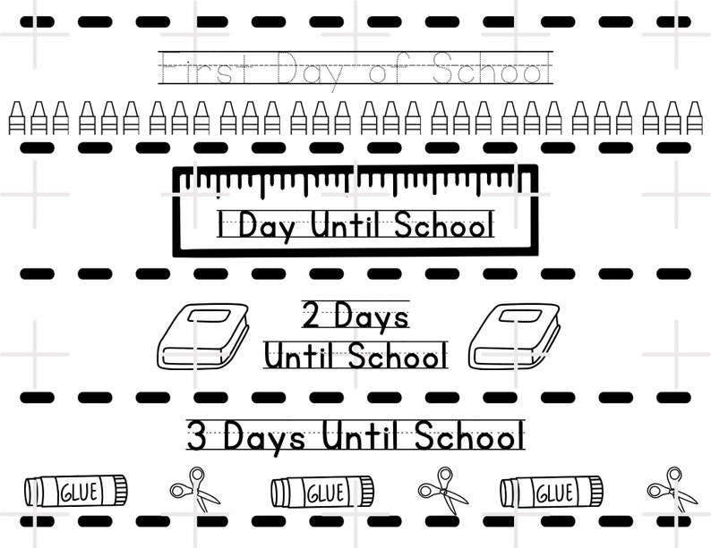 PRINTABLE School Countdown Chain - Etsy