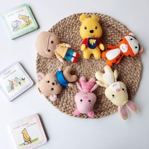 Winnie-the-Pooh Felt Ornaments || Winnie-the-Pooh Felt Doll || Nursery Garland Decoration || Newborn Infant Toddler, Christmas Ornament