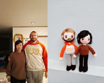 Look Alike Doll, Custom Couple Doll, Custom Crochet Doll, Couple Crochet, Custom Plush Couple, Crochet Wedding Gift, Crochet Valentine Gift