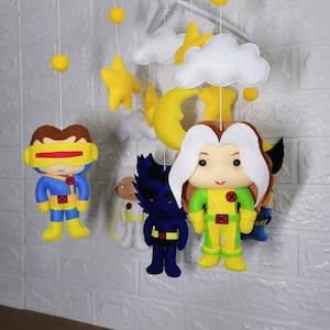 x-men handmade musical baby crib mobile || Nursery Decoration || Boys and Girls || Newborn Baby Toddler Nursery Toy Black Panther