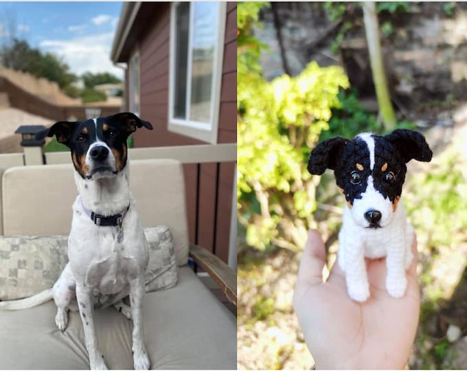 Custom Stuffed Dog, Custom Dog Plush, Custom Crochet Dog, Custom Pet Plush, Custom Stuffed Animal, Personalized Pet Gift, Dog Mom, Dog Dad