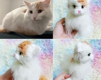 Custom Crochet Cat, Custom Cat Plush, Custom Stuffed Animal, Personalized Pet Gift, Pet Memorial, Christmas Gift for cat lover