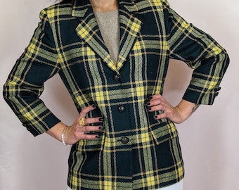 RALPH LAUREN コットン ブレザー、90 年代の紋章エンブレム ロゴ