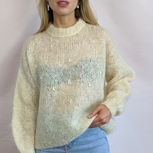 Cream jumper with pearls new arrivals