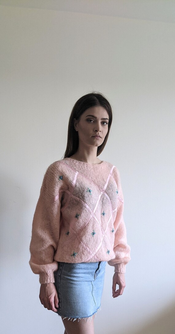 baby pink oversized jumper