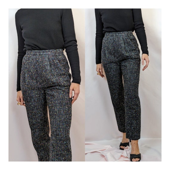 High Waisted Pants Women, Tapered Trousers Womens, Cigarette Pants