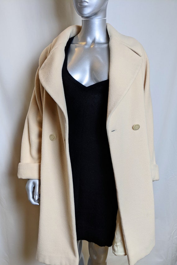 90s Byblos cream wool coat
