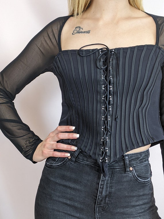 トップス VINTAGE RIBBED CORSET TOP_SLEEVELESS トップス VINTAGE