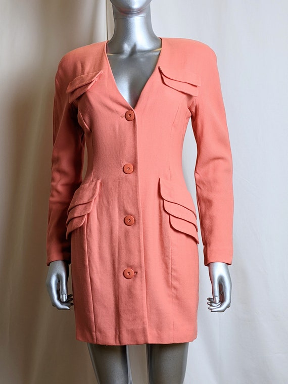 Vintage Fendi coral buttoned dress