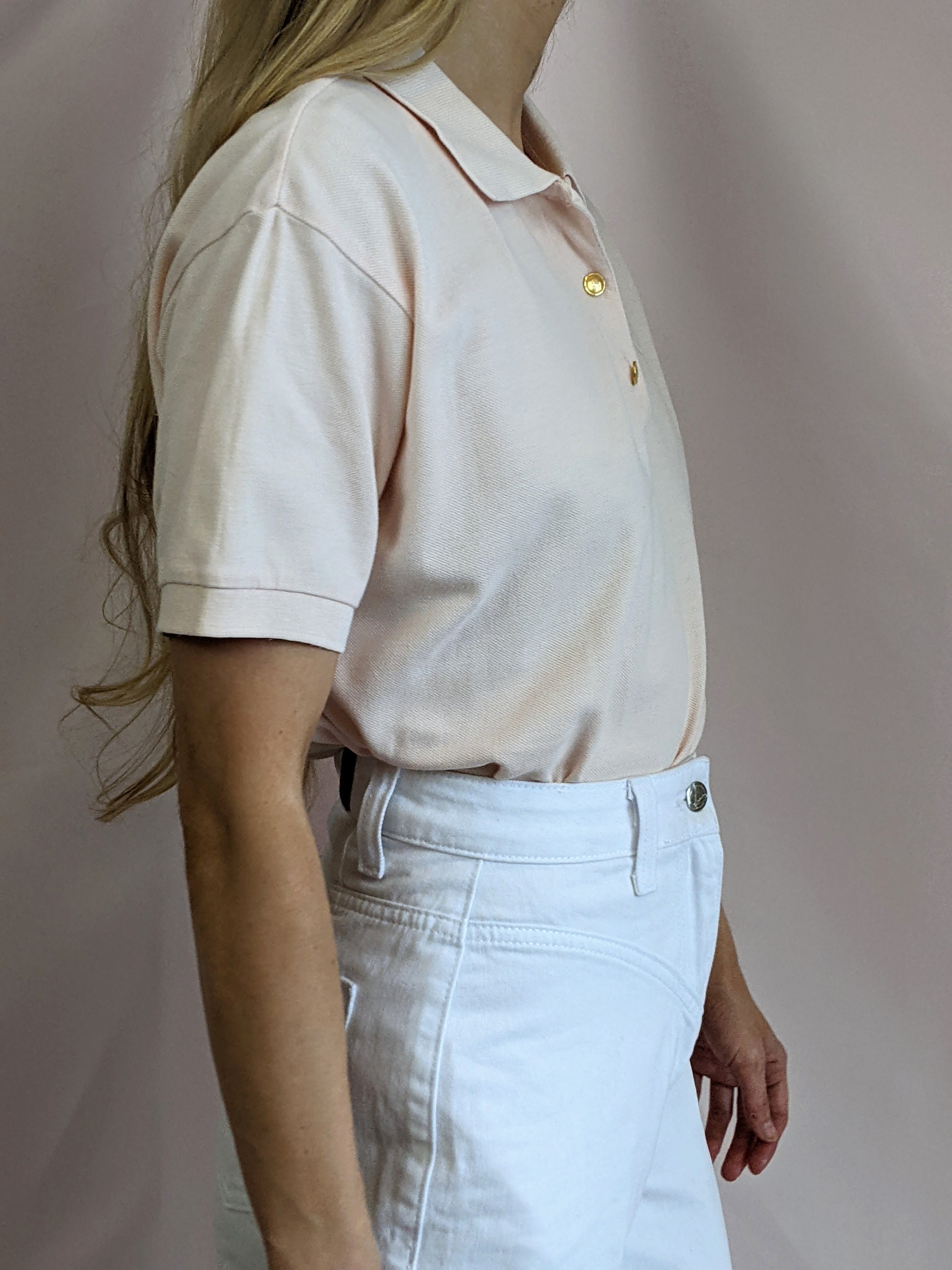 トップス vintage escada summer kint polo sullen Vintage Escada summer knit polo shirt