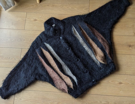 80s Vintage Mohair Batwing Sleeve Bomber Style Cardigan / Black Cream Brown / Casual/ Knitted/ MOD/ Spring Autumn Winter Size M/L - Etsy UK 80s Vintage Mohair Batwing Sleeve Bomber Style Cardigan / Black Cream Brown / Casual/ Knitted/ MOD/ Spring Autumn Winter Size M/L - Etsy UK