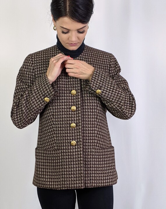 Brown unisex cool wool blazer from Bouvy archives