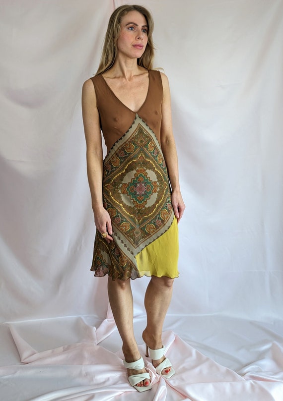 90s Y2k Vintage Philosophy Di Alberta Ferretti Sheer Bias Cut 