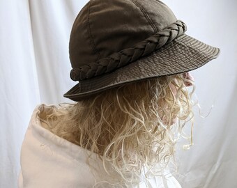 Vintage Aquascutum of England Khaki Hat 